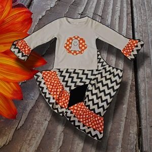 Babys Halloween Long Sleeve Ruffle Top & Bell Bottom Pants